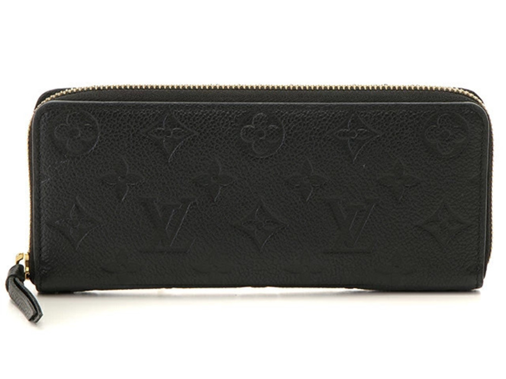 LOUIS VUITTON Portefeuille Clemence Monogram Empreinte Noir Black Wallet